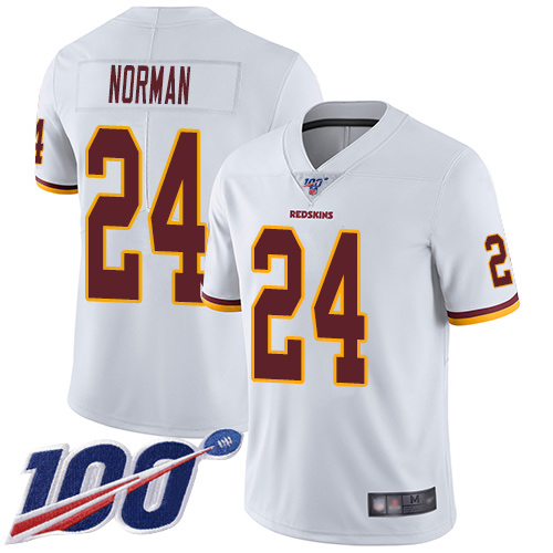 Washington Redskins Limited White Youth Josh Norman Road Jersey NFL Football #24 100th Season Vapor